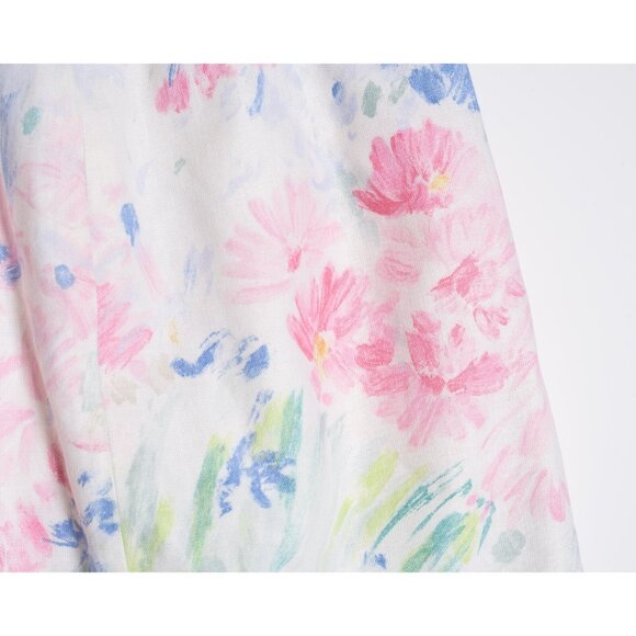 Vintage Womens Size 8 Floral Mini Skirt White - Picture 5 of 7